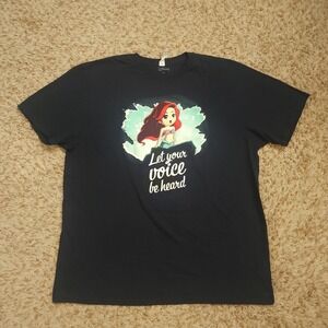 The Little Mermaid Let Your Voice Be Heard TeeTurtle Mens L Short Sleeve Shirt